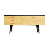 Sideboard, TV cabinet one door and three drawers, black relooke