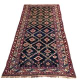 Tapis d'Orient Kurde Akstafa ancien 300x150 cm vers 1930