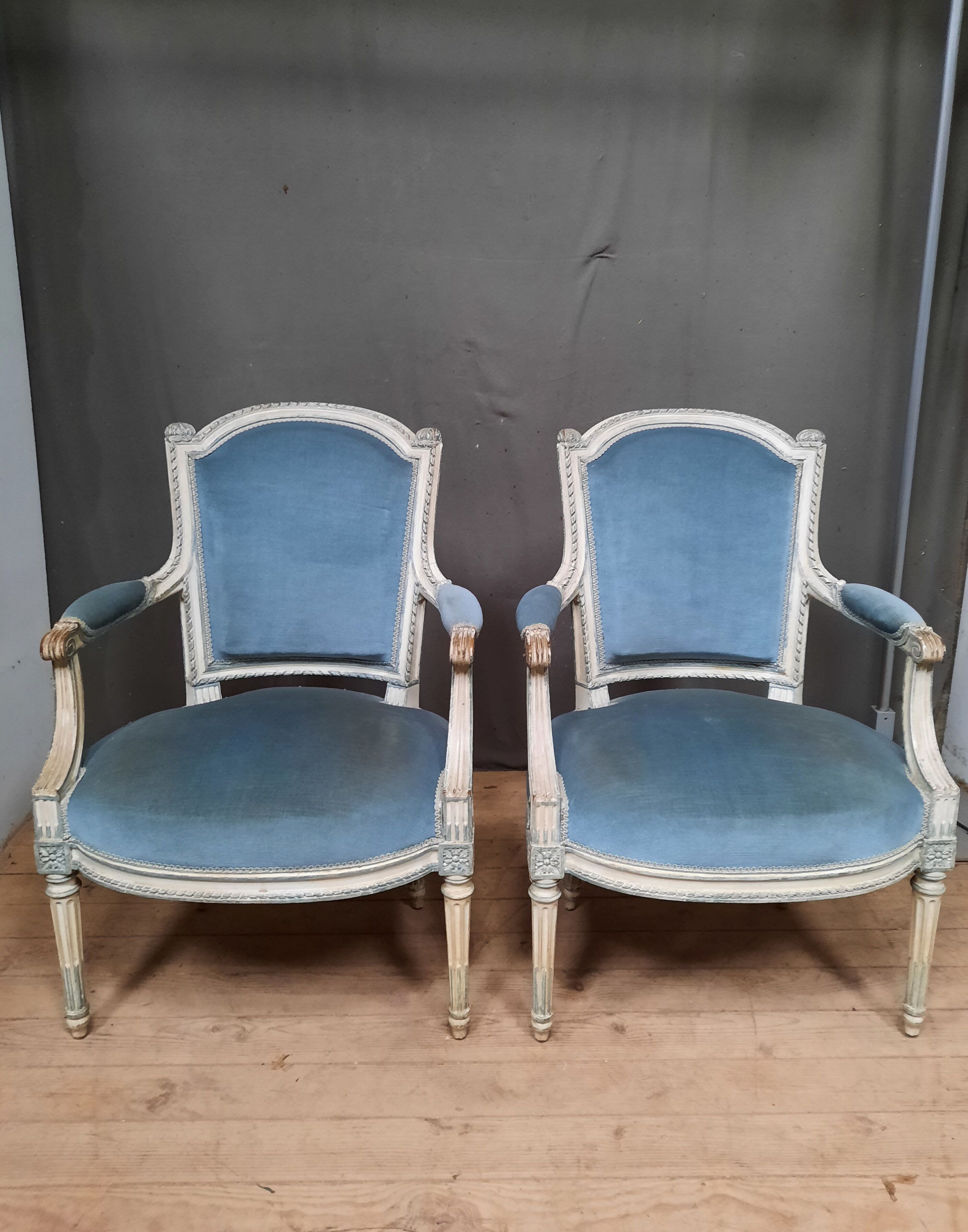 Pair of armchairs Louis XVI