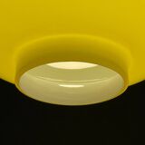 Yellow glass pendant lamp, Yugoslav mid-century, 1970s.
