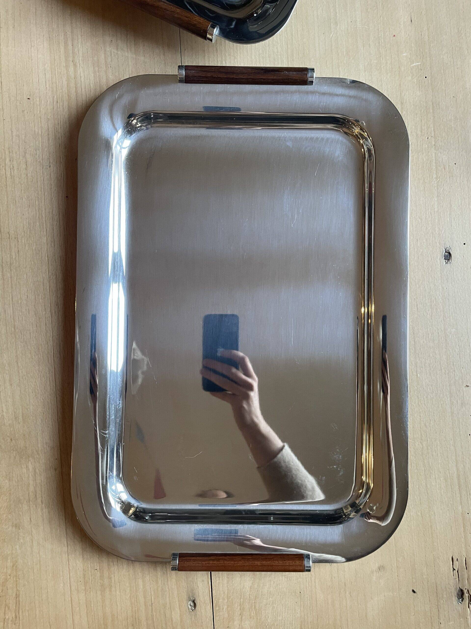 Guy Degrenne - Pair of serving trays