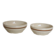 pair of salad bowls, French earthenware, bistro