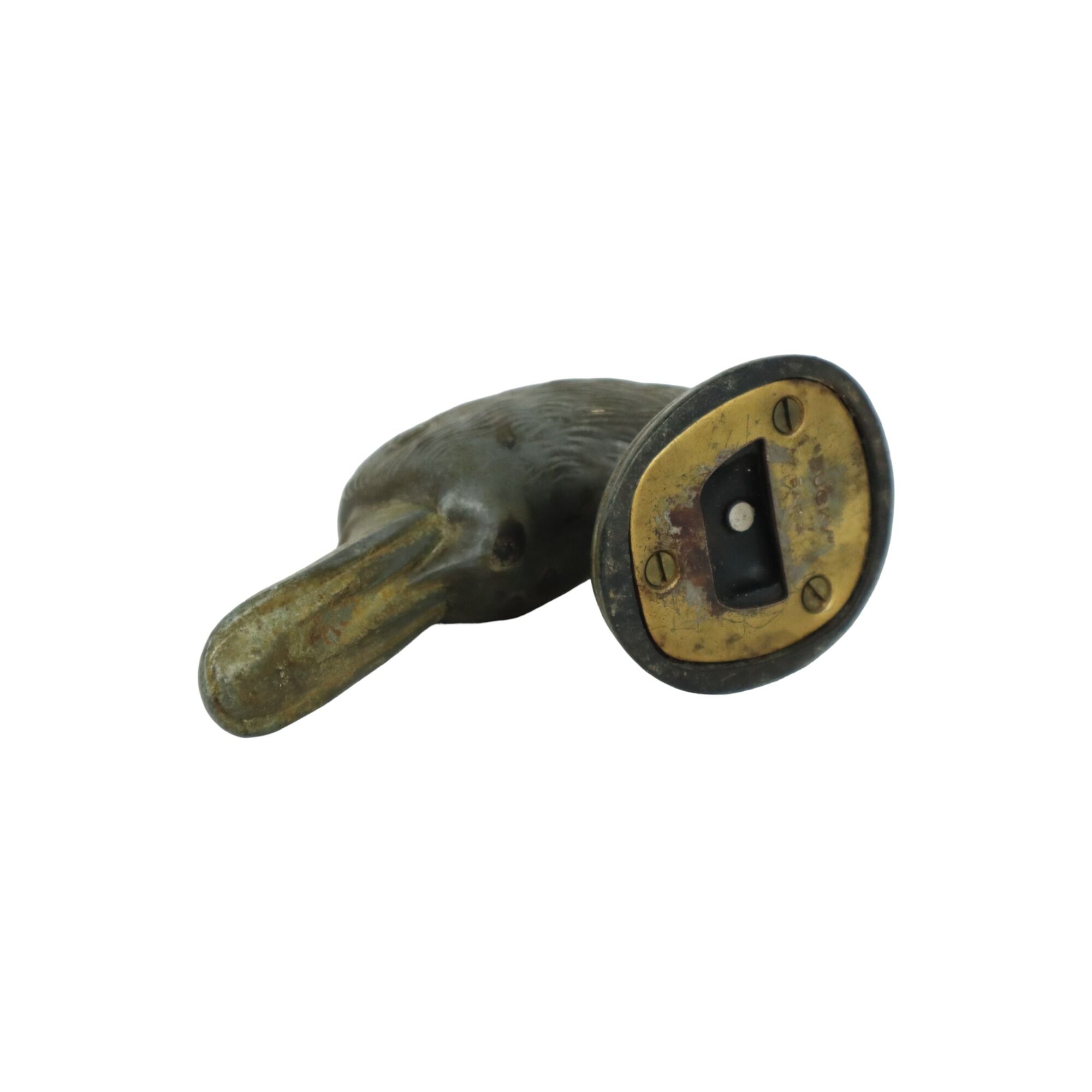 Ducky paris pewter bottle opener brass collector's item bar 1940s