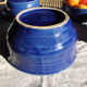 Handmade blue ceramic bowl, vintage