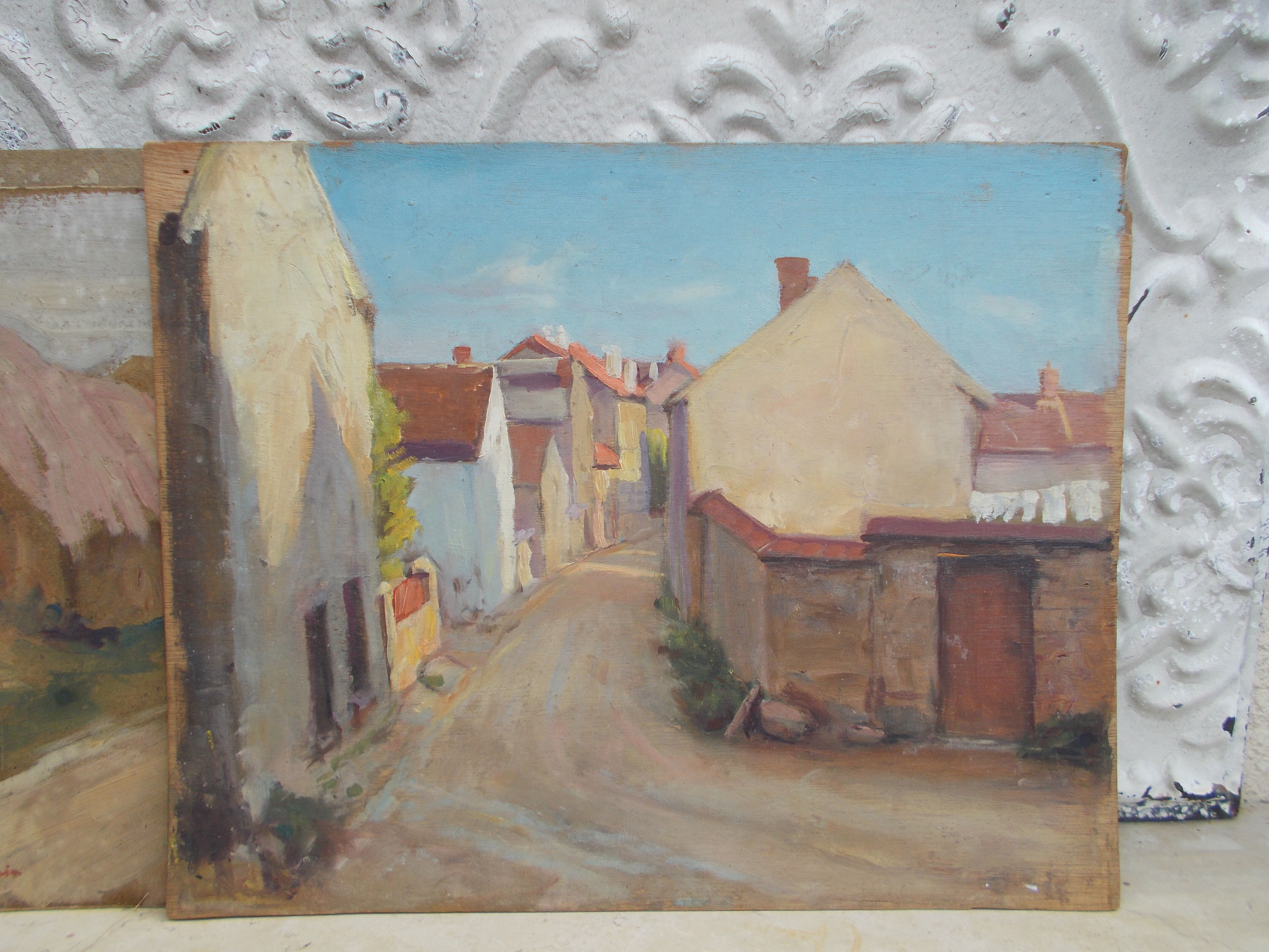 Fond d'atelier tableau 4 pièces Santa Maria d'Obregon