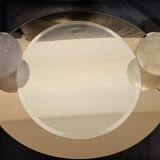 Smoked oval mirror, Italy, 1970