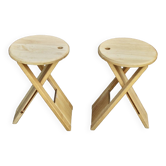 Pair of vintage folding stools