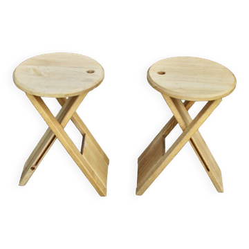 Pair of vintage folding stools