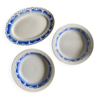 Lot de 3 plats vintage