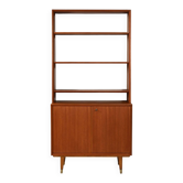 Scandinavian teak bookcase with cabinet, 1950s–1960s