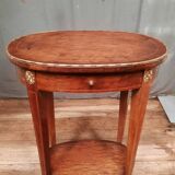 Oval side table