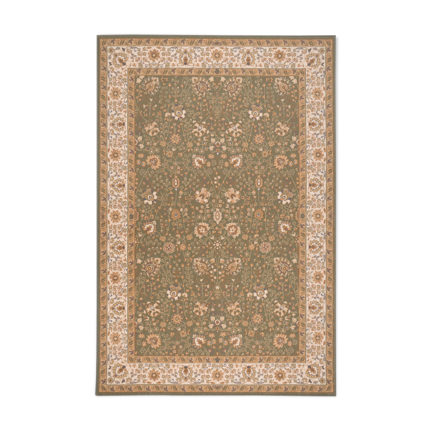Tapis oriental vert 200x300 cm en laine