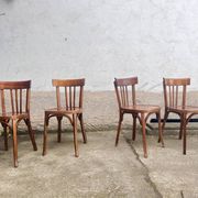 Lot 4 baumann chairs - bistro bar brasserie bohème vintage 1950 old