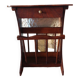 Magazine holder in varnished wood / vintage 60s
