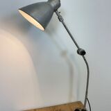 Lampe grise d’atelier industriel, années 1960