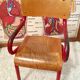 Chaise enfant écolier vintage