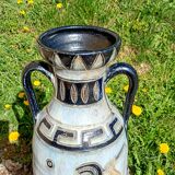 Large amphora vase guerin warriors 70 cm