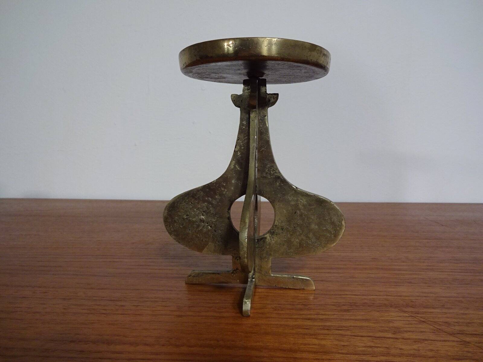Brutalist Bronze Candleholder, 1960s