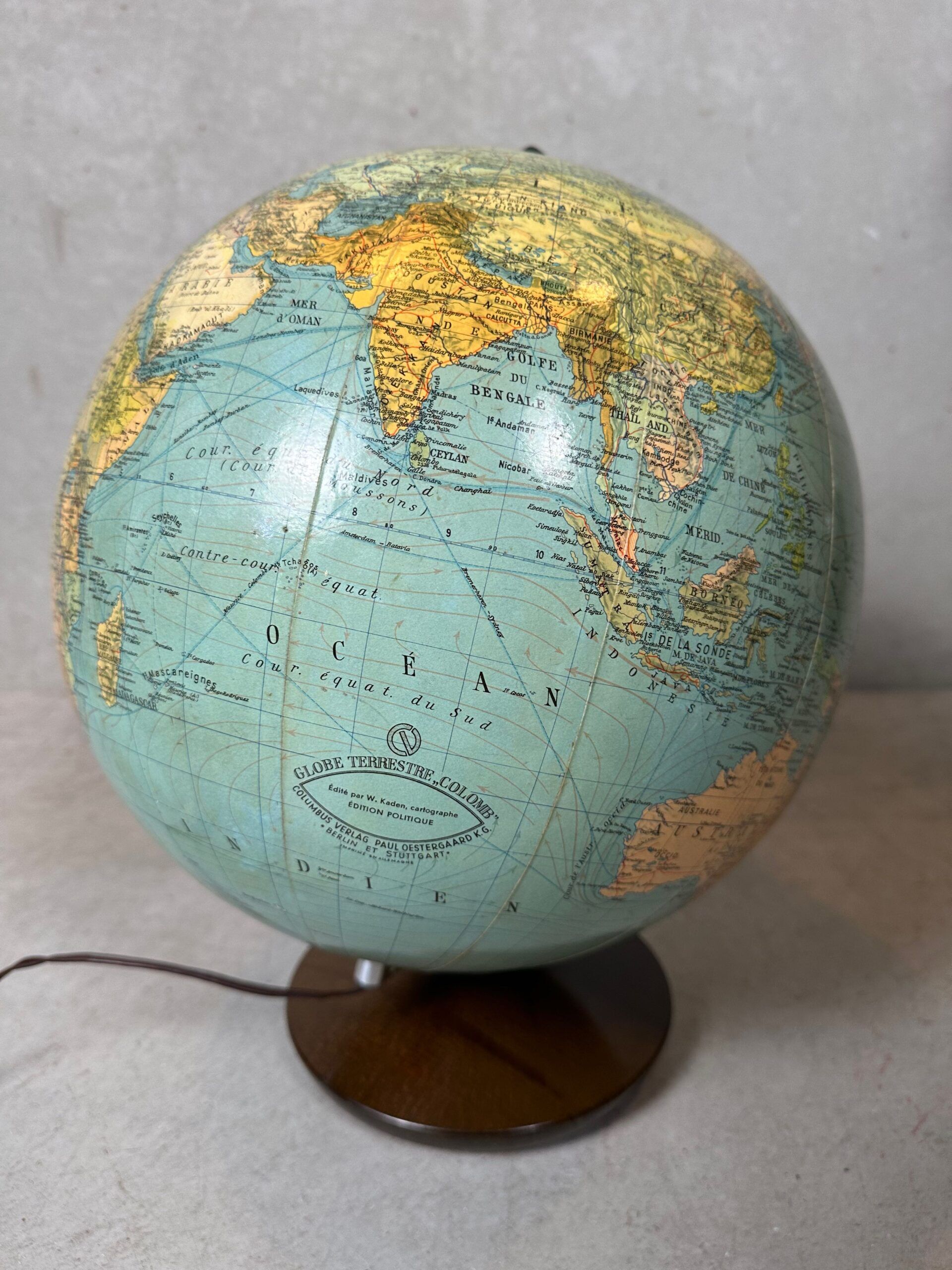 Globe vintage 'Colomb' / éclairage – verre