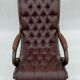 English 1960 english brown leather rocking chair