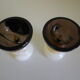 Pair of candlesticks in Crystal and onyx stone