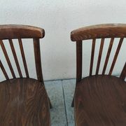 Pair of thonet bistro chairs stamped czechoslovakia vintage
