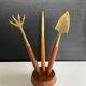1950s miniature garden tool set