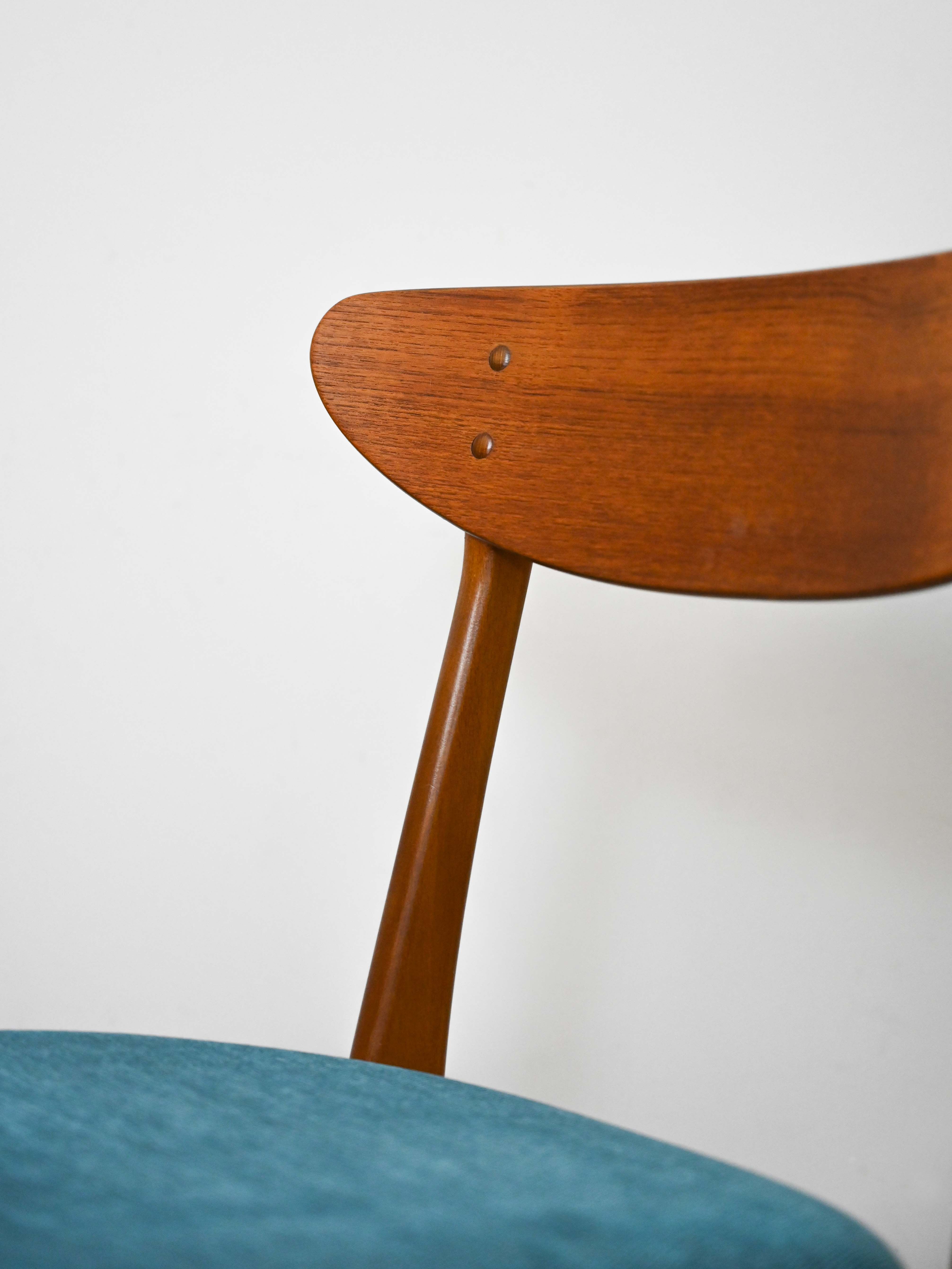 Vintage Danish chairs with upholstered seat