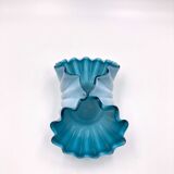 Empty pocket cut opaline turquoise lace vintage