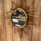 Vintage 60s/70s rattan sun mirror.