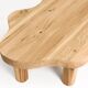 Table basse ronde PLOT-P4 - chêne clair scandinave