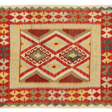 Handwoven afghan kilim rug, oriental flat-woven rug-60x214cm