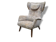 Fauteuil Bergere scandinave wing chair wingback années 50