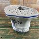 Handcrafted earthenware bouquet from the Monasteries of Bethlehem, blue decor