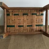 Small bench straw braided