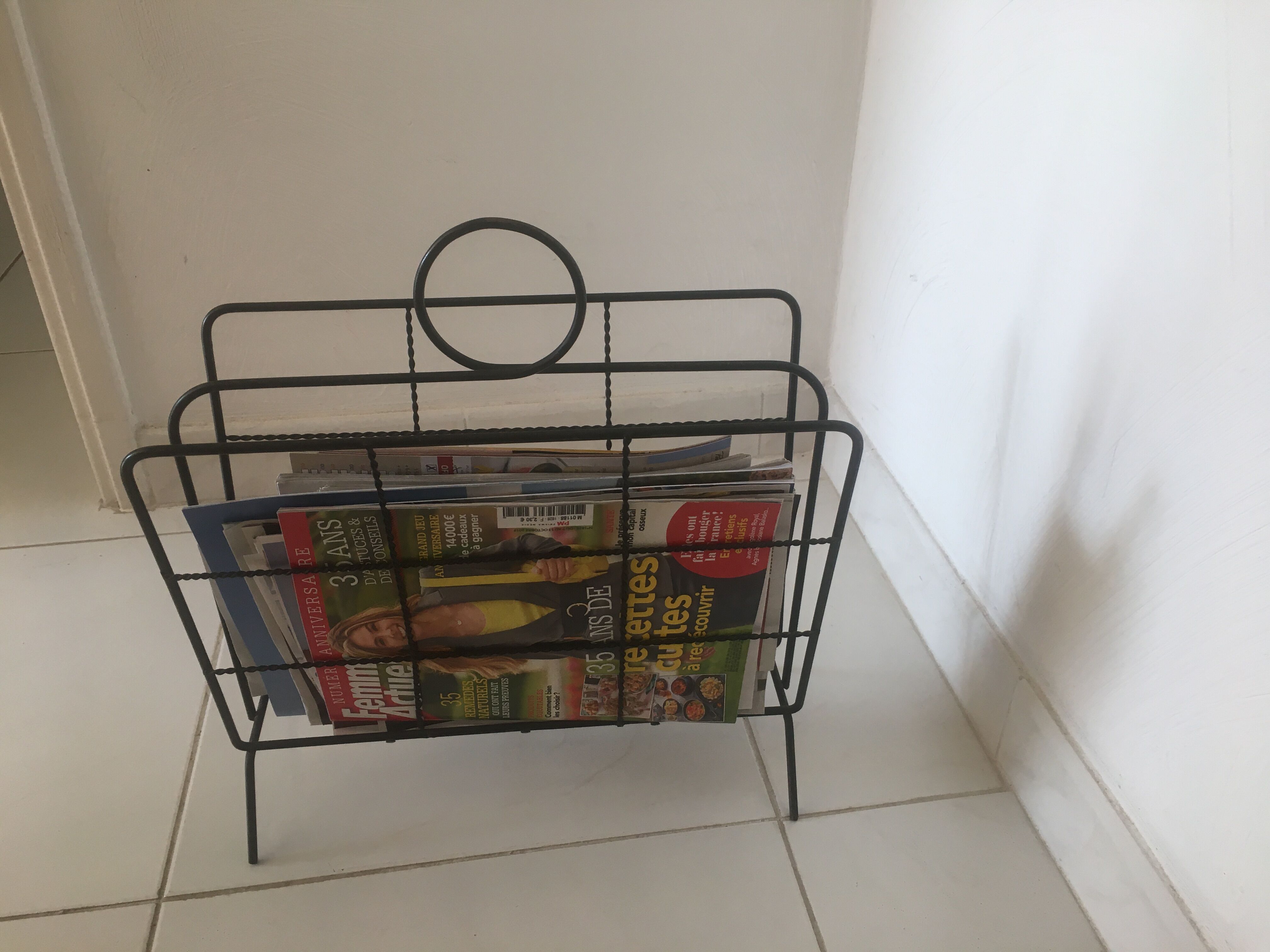 Black metal magazine door