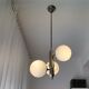 Vintage mid century modern large bubble glass lamp