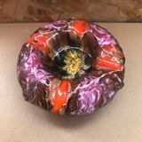 Ancien cendrier style vallauris céramique multicolore décoration vintage #a997