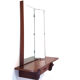 Wall mounted teak vanity table with mirror, 1960s