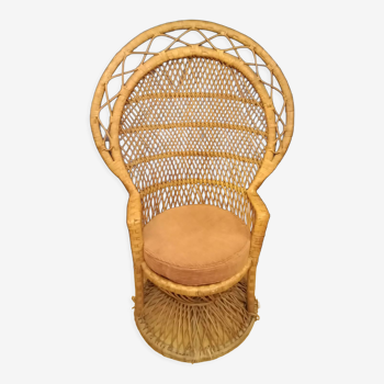 Armchair emmanuelle rattan and wicker