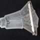 Large Art Deco lampshade in frosted glass, geometric floral pattern