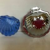 Metal scallop butter dish