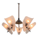 Lustre Mid-Century en Chrome, Cuivre et Plastique par Drukov, 1970s / 2 Pièces Avl
