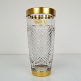 Mid-century glass vase,bohemia crystal,circa 1960's.