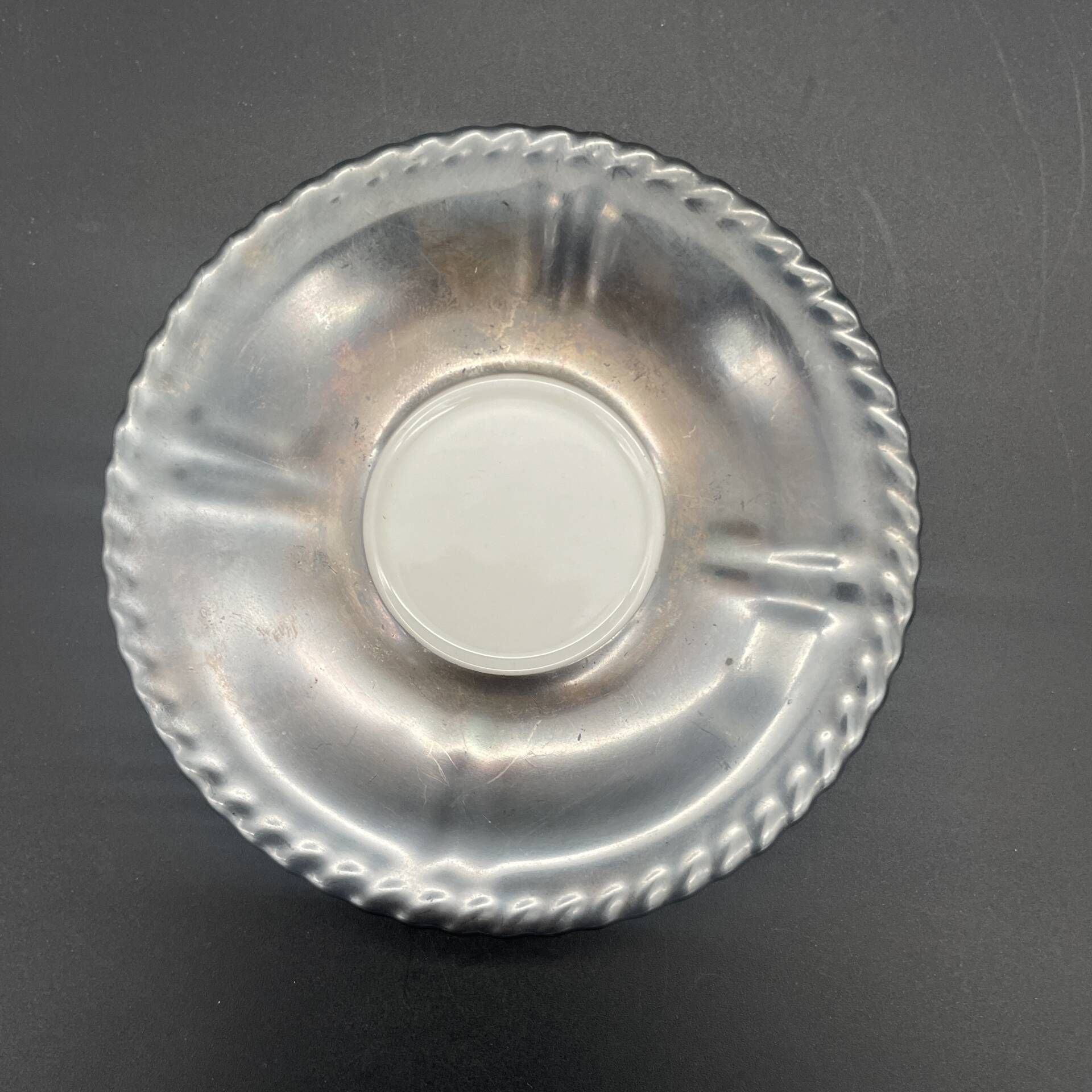 Vintage silver-plated porcelain moka cup RW Bavaria with saucer