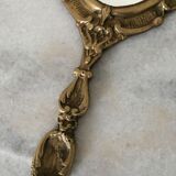 Brass hand mirror 26x11cm