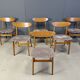 Farstrup Mobler dining chairs, set of 6 - 1960