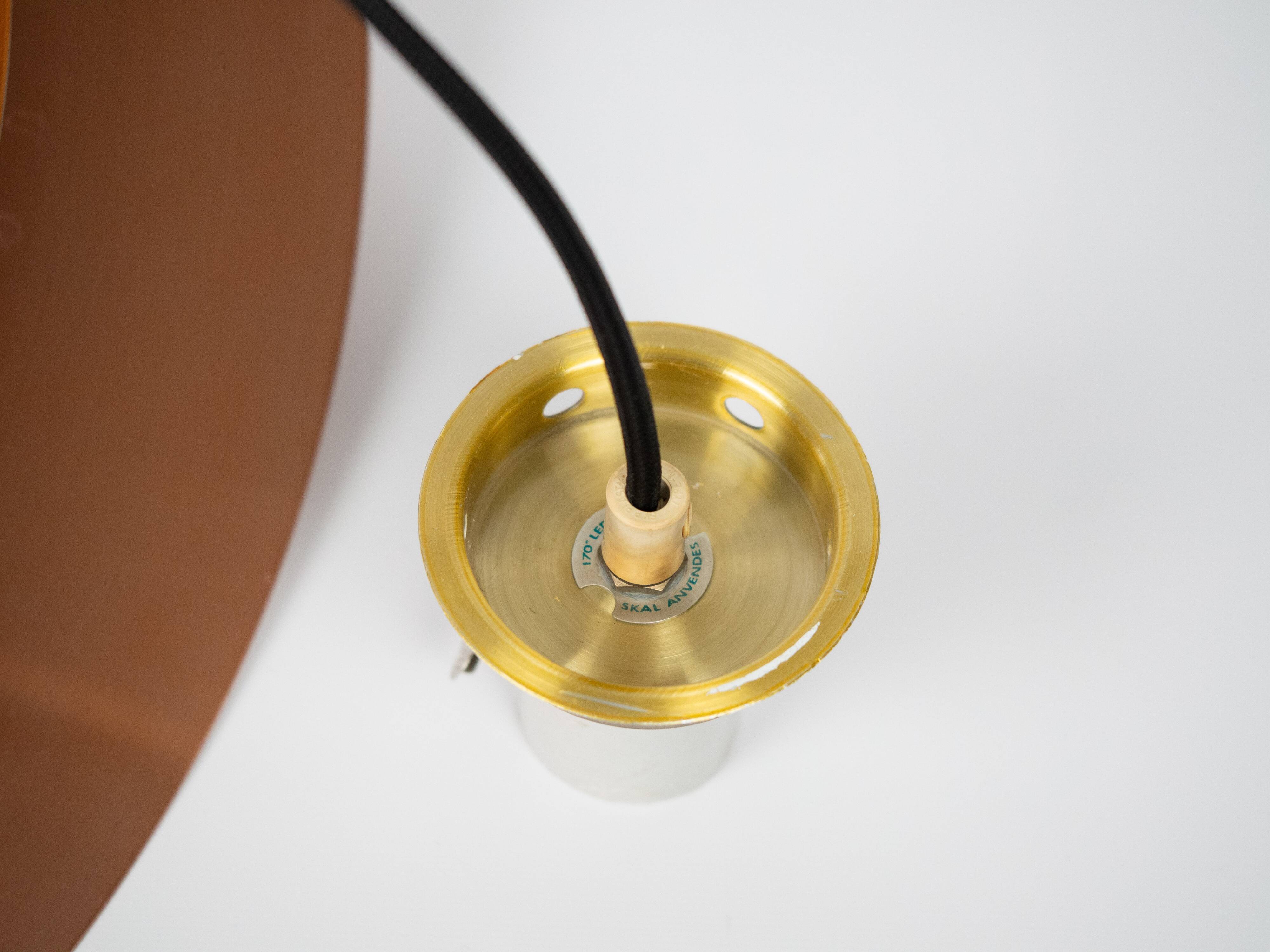 Danish vintage P376 pendant lamp by Fabricius and Kastholm. Nordisk Solar,