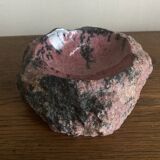 Raw pink marble trinket tray, 1970