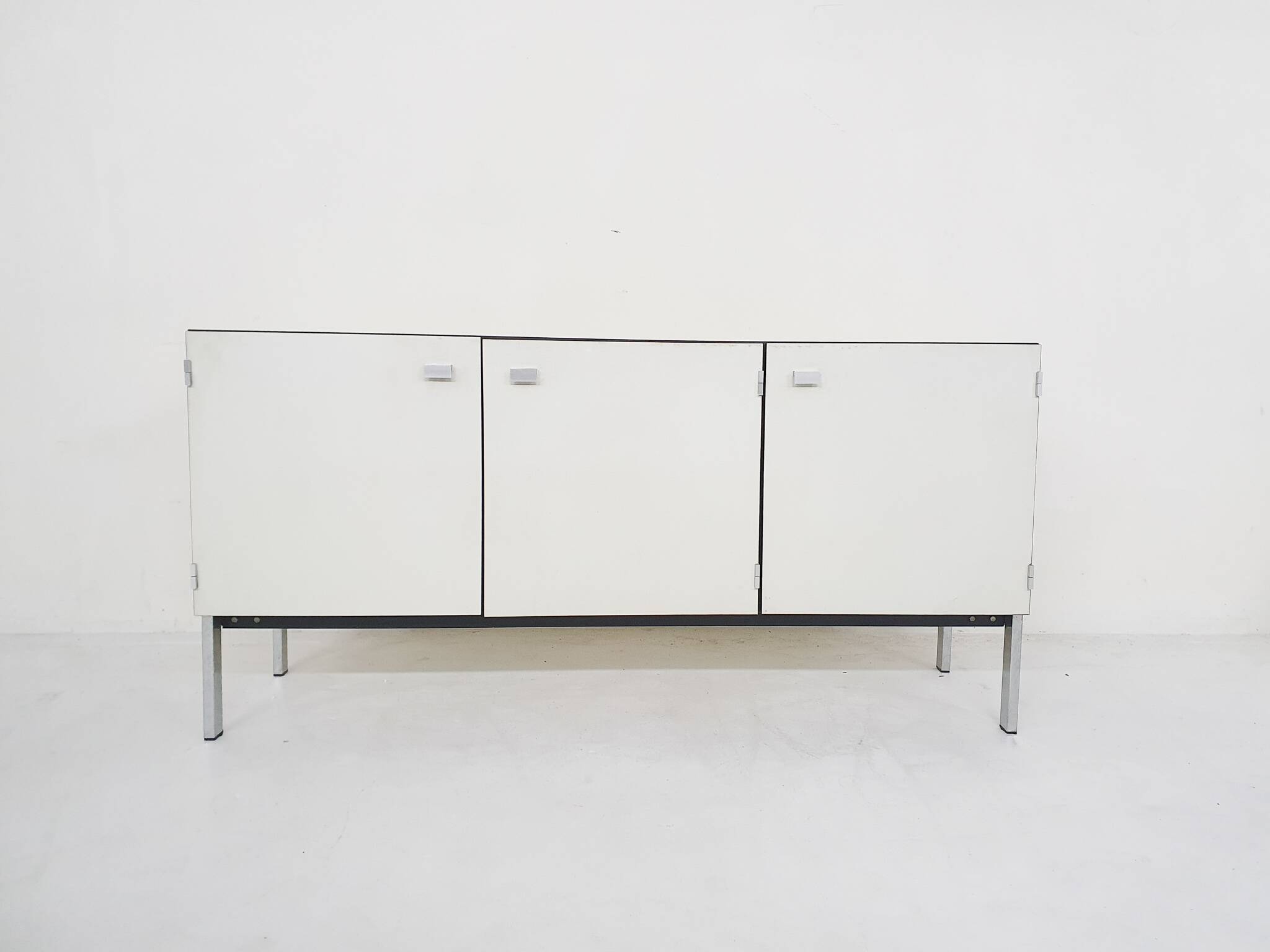 Pierre Guariche for Meurop credenza in vinyl, France 1960's